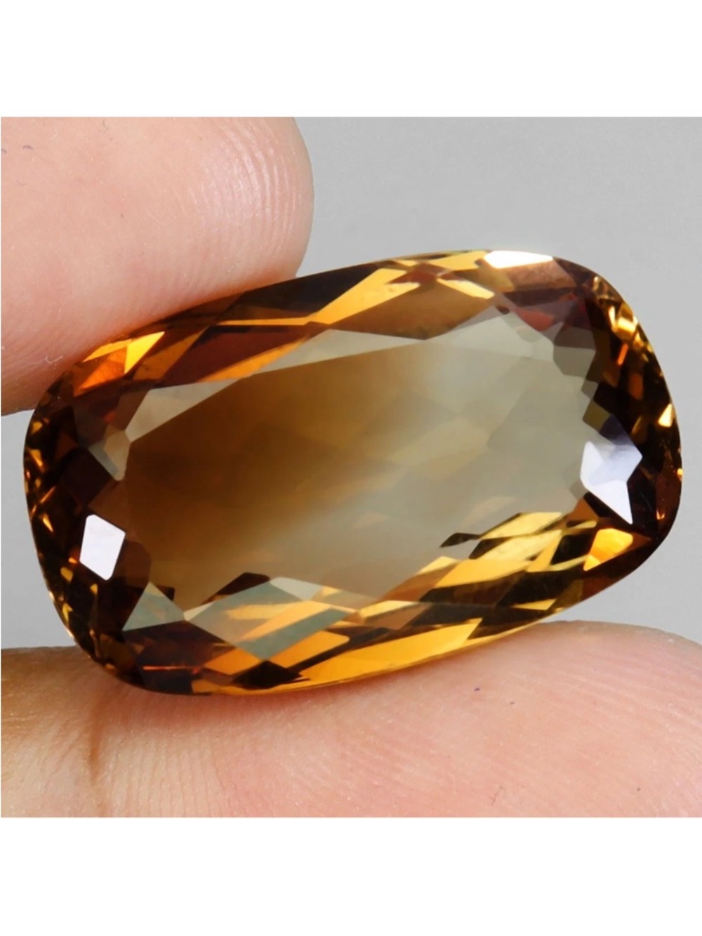 17.77CT IF Genuine Champagne Antique cut Imperial Topaz 20x12.5x7mm